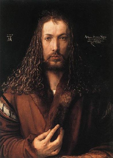 Albrecht Durer self-portrait in a Fur-Collared Robe oil painting image